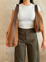 Serena gamuza con piel croco GRANDE